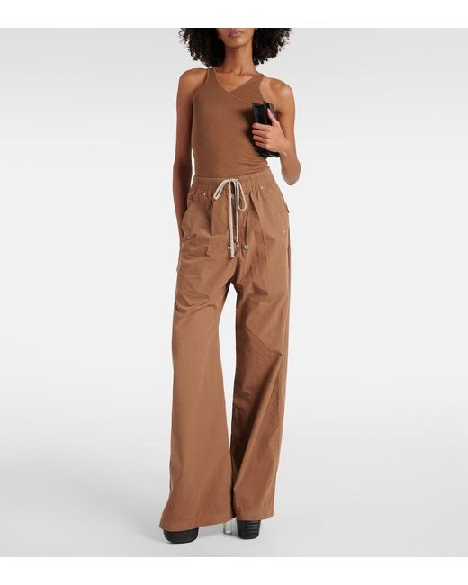 Rick Owens Brown Drkshdw Geth Bela Cotton Track Pants