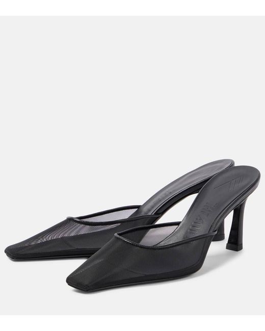 The Attico Blue Juno 75 Mesh Mules