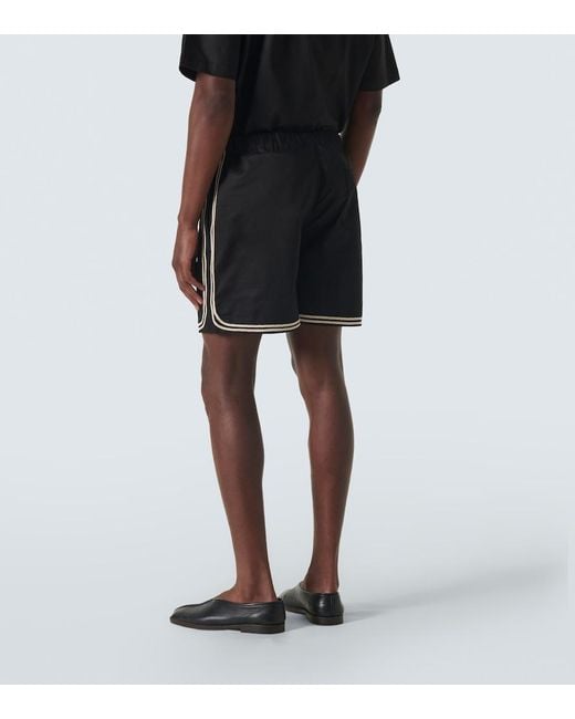 Shorts De Algodon Commas de hombre de color Black