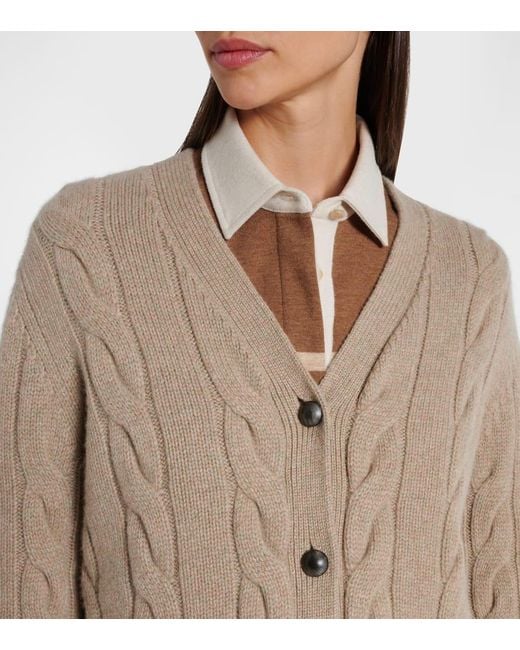 Loro Piana Brown Cardigan Napier Aus Kaschmir