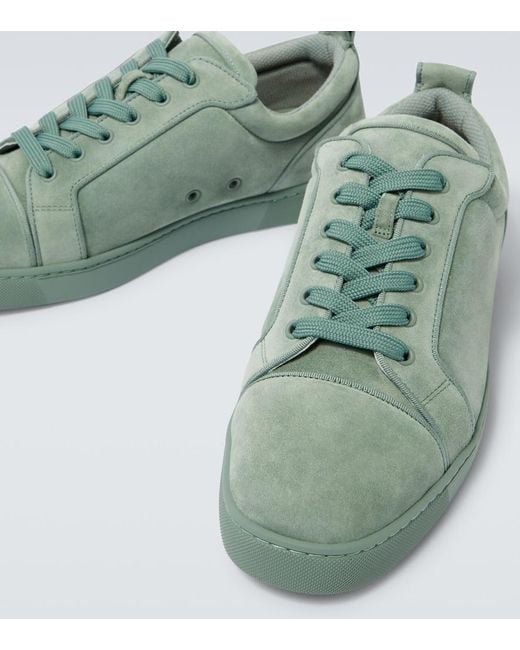 Christian Louboutin Green Louis Junior Orlato Velour Sneakers for men