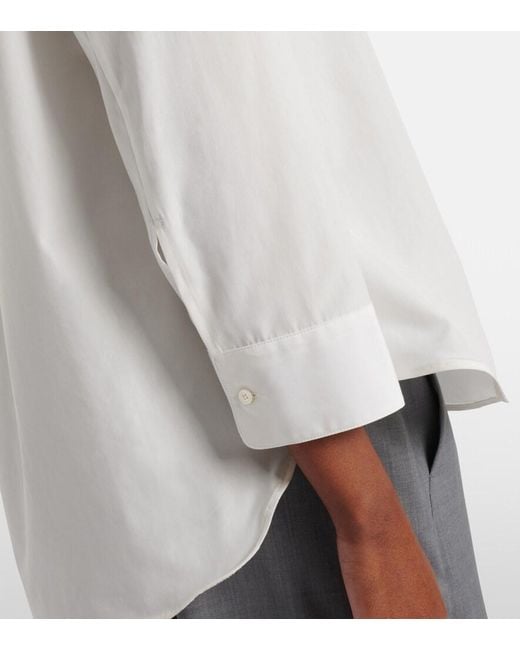 Max Mara White Chicca Cotton Poplin Shirt