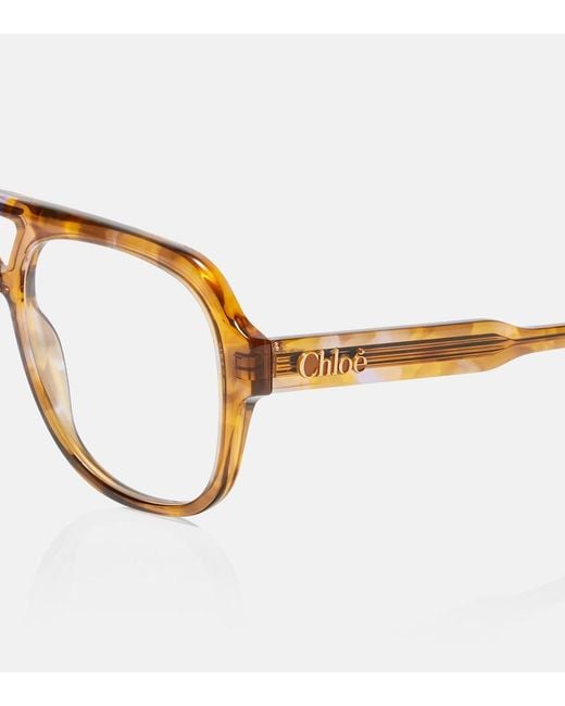 Chloé Brown Oversize-Brille Optical Native