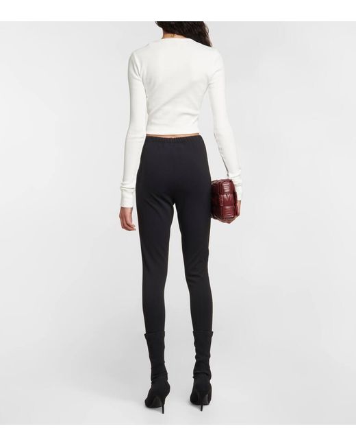 Wardrobe NYC White X Hailey Bieber Hb Cotton-Blend Jersey Crop Top