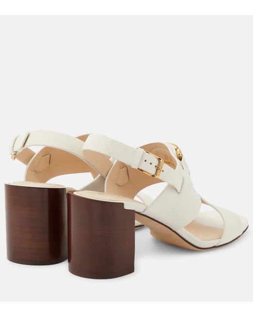 Tod's Natural Kate Leather Sandals
