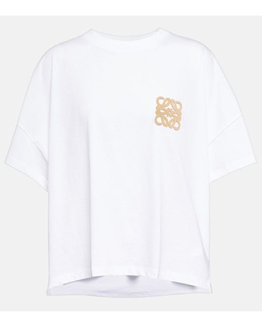 Loewe Paula's Ibiza Oversized Cotton T-shirt in White | Lyst UK