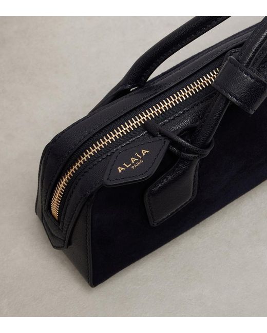 Alaïa Black Le Teckel Small Suede Clutch