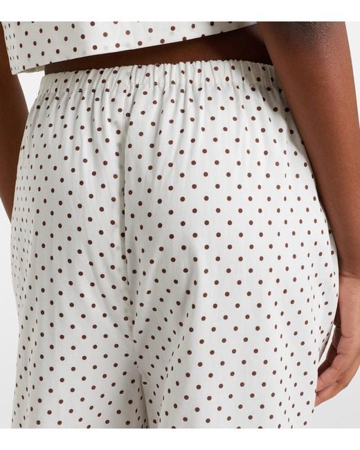 Posse White Evie Polka-Dot Balloon Pants