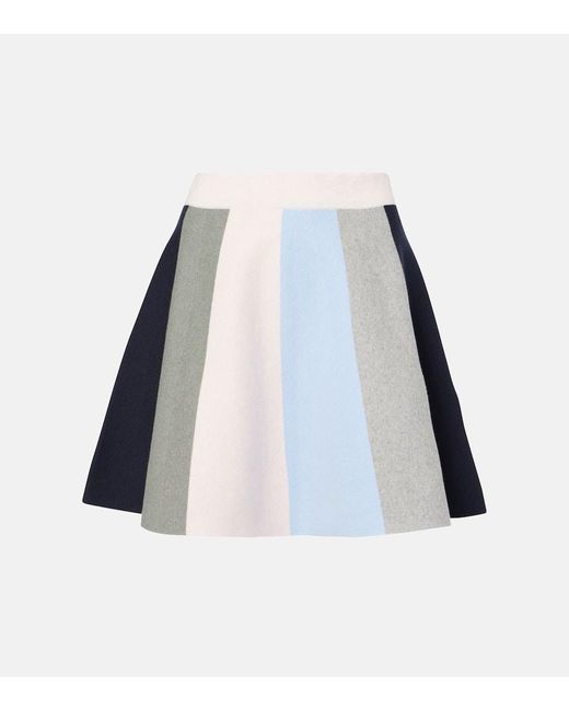 J.W. Anderson Blue Minirock Aus Baumwolle Und Kaschmir