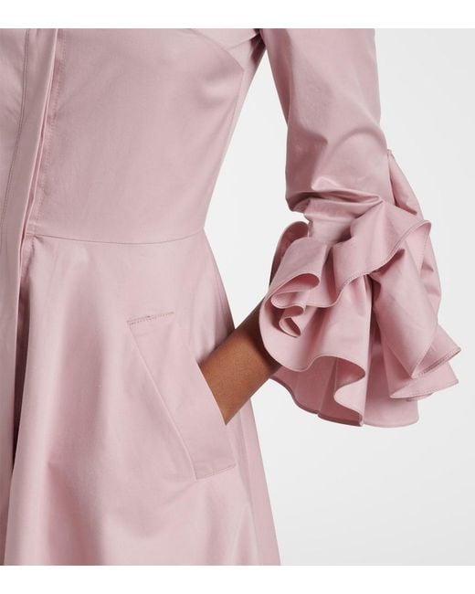 Safiyaa Pink Belisse Cotton Poplin Shirt Dress