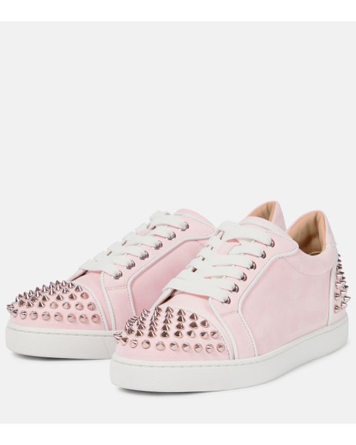 Christian Louboutin Vieira 2 Orlato Suede Sneakers in Pink Lyst UK