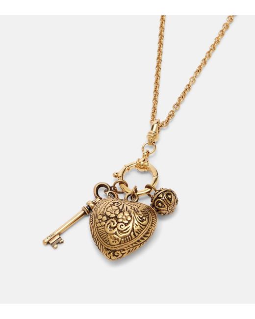 Chloé Metallic Chateau Treasures Pendant Necklace