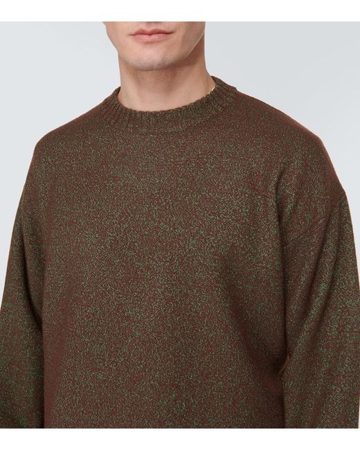 Pullover in misto lana di Jil Sander in Brown da Uomo