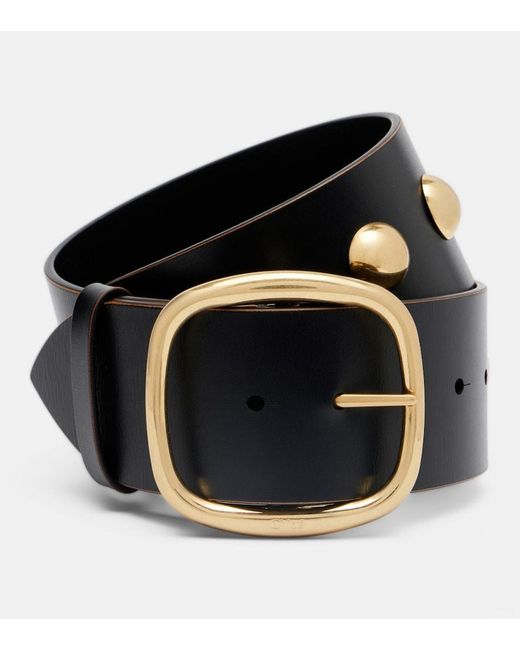 Chloé Black Midnight Studded Leather Belt