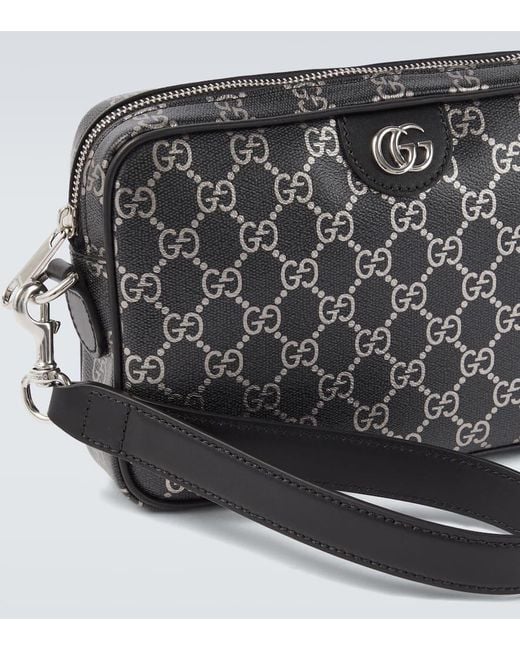 Gucci Messenger Bag Gg Mit Leder in Black für Herren