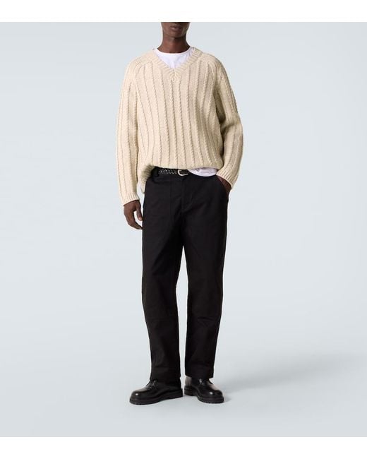 Studio Nicholson Natural X Aaron Levine Sussex Virgin Wool Sweater for men