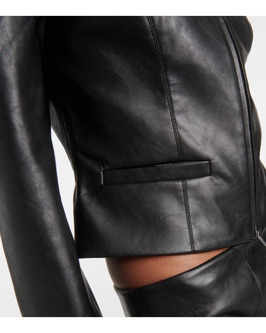 AYA MUSE Black Ubala Faux Leather Jacket