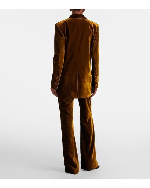 Nina Ricci Brown Velvet Flared Pants