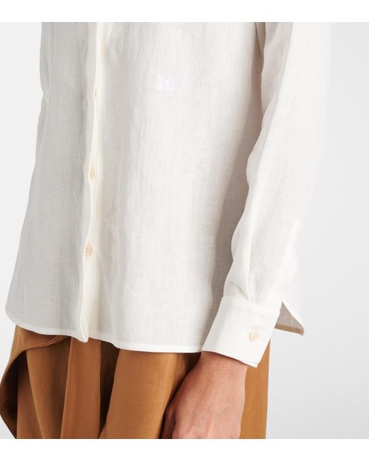 Max Mara White Abisso Linen Shirt