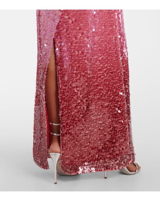Jonathan Simkhai Pink Robe Leilani Mit Pailletten