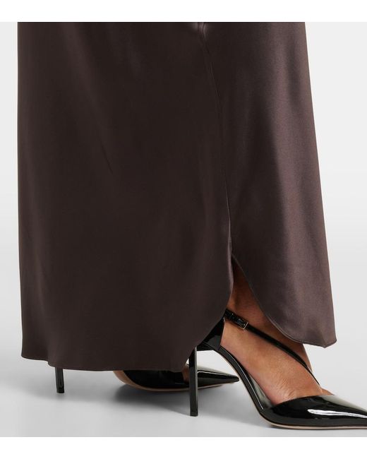 Nili Lotan Black Cami Silk Charmeuse Slip Dress
