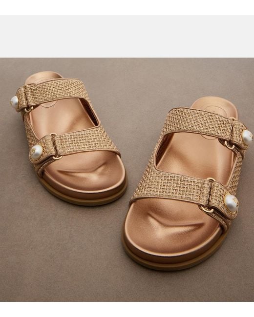 Jimmy Choo Brown Fayence Woven Sandals
