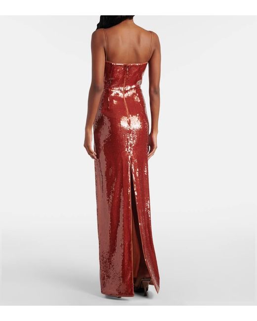 Roland Mouret Red Robe Mit Pailletten