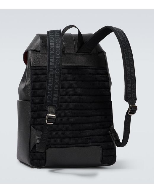 Christian Louboutin Black Leather Groovy Backpack for men