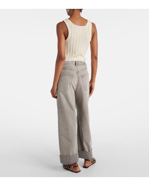 Citizens of Humanity Gray Ayla Wide-Leg Jeans