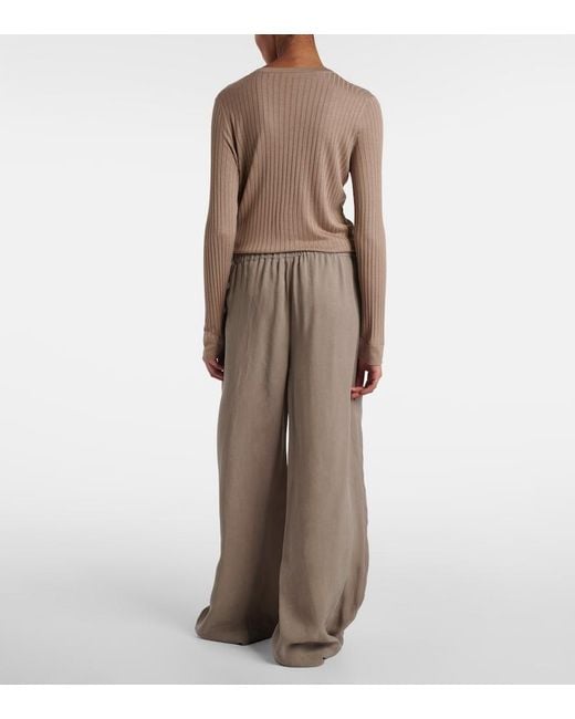 The Row Natural Enea Wide-Leg Pants