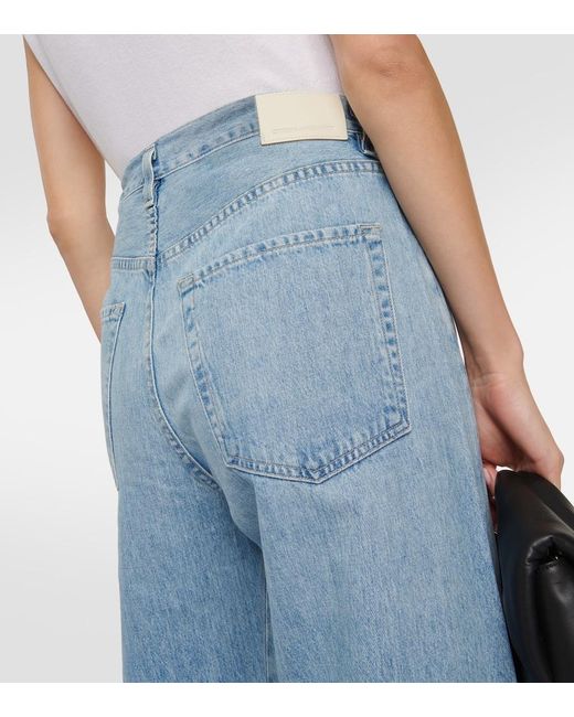 Citizens of Humanity Blue Brynn Low-Rise Wide-Leg Jeans