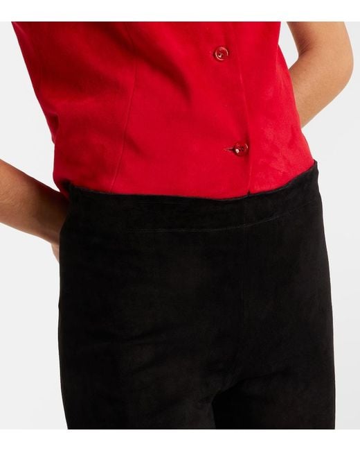 Stouls Black Willy Suede Capri Pants