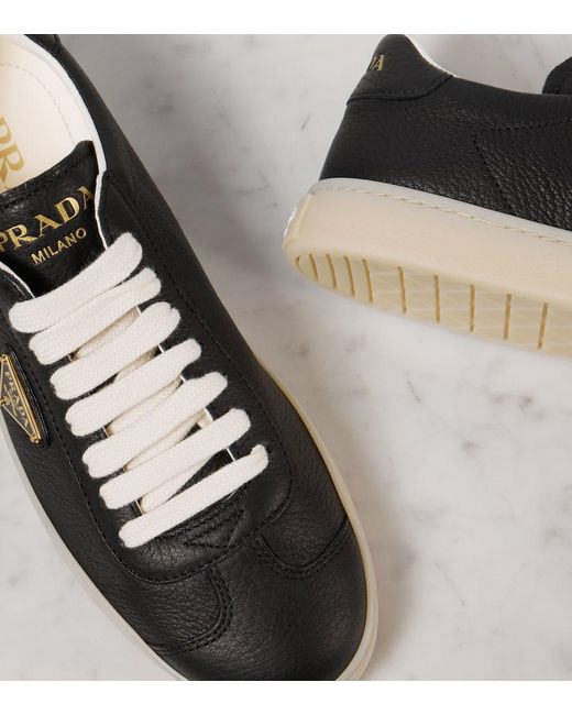 Prada Black Sneakers Aus Leder