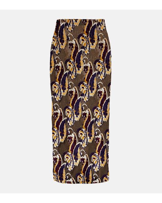 Etro Multicolor Paisley Pencil Skirt