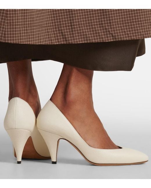Jude White Haze Leather Pumps