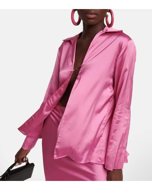 Jacquemus Pink La Chemise Hemd