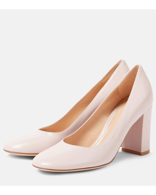 Gianvito Rossi Natural 85 Leather Pumps