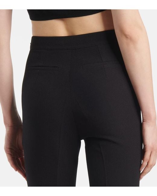 Safiyaa Black Halluana High-Rise Flared Pants