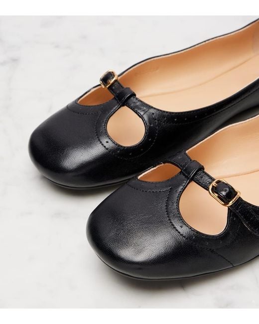 Ballerines Leonore En Cuir Chloé en coloris Black