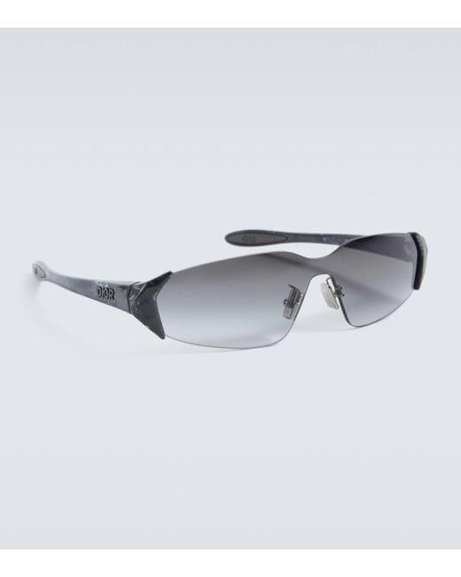 Dior Gray Diorbay M1u Mask Sunglasses for men