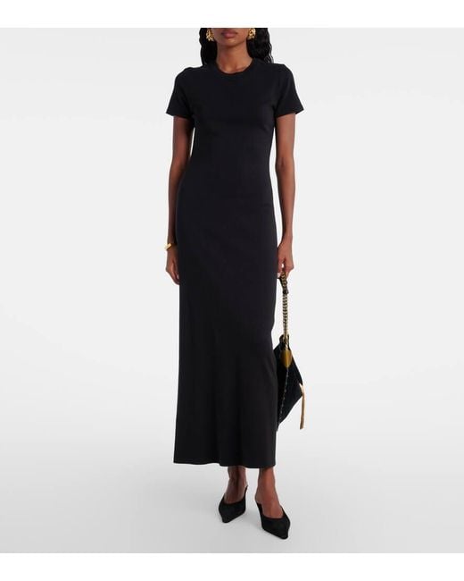 Nili Lotan Black Maxikleid Lucinda Aus Baumwoll-Jersey