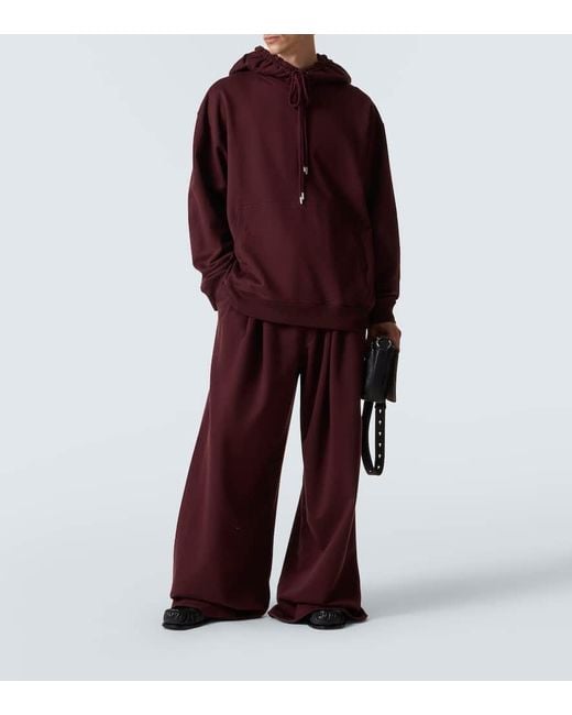 Dries Van Noten Red Cotton Jersey Sweatpants for men