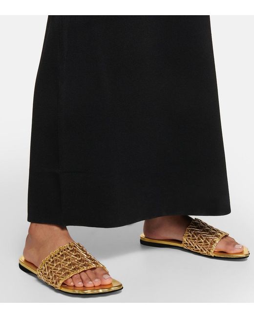 Proenza Schouler Metallic Sculpt Woven Slides