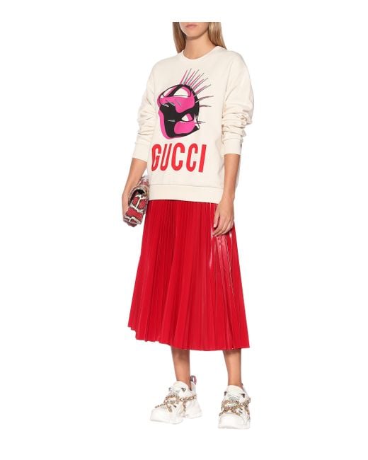 Gucci Cotton Manifesto Oversized Sweatshirt in White - Lyst