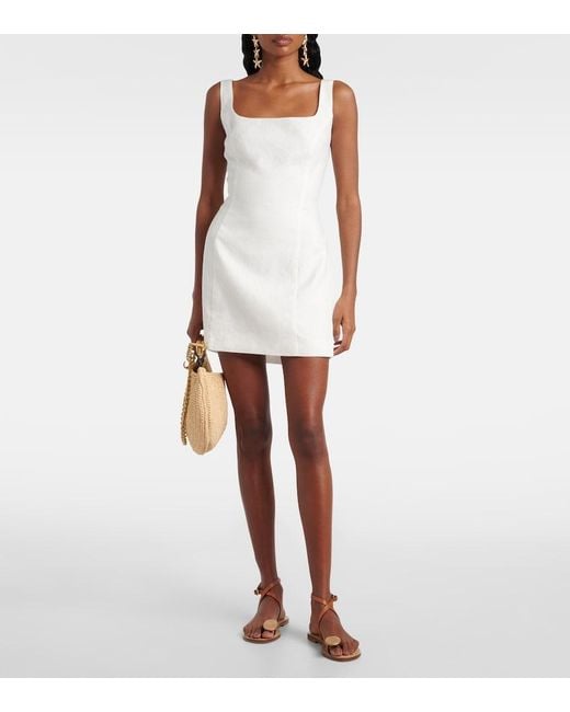 Sir White Iris Linen Minidress