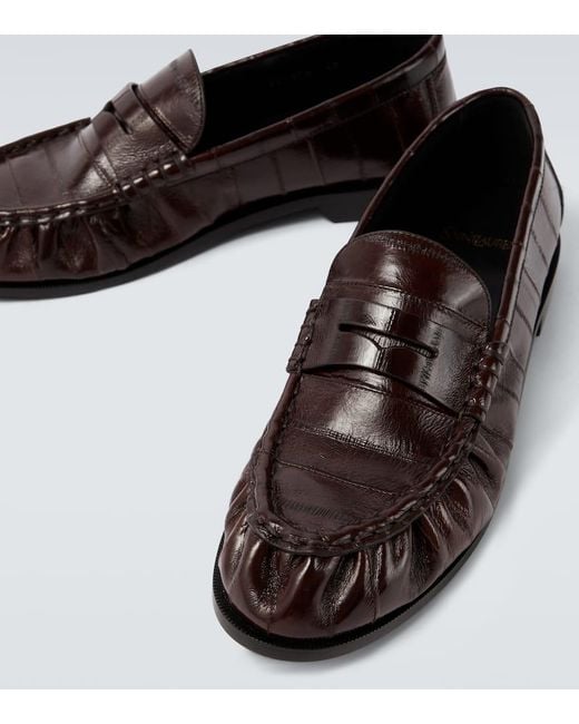 Saint Laurent Black Le Loafer Leather Penny Loafers for men