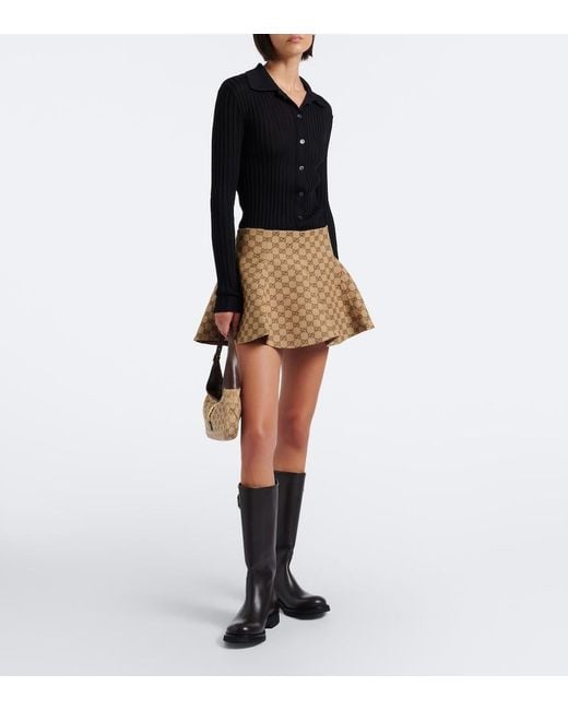 Gucci Black Web Stripe Leather Biker Boots