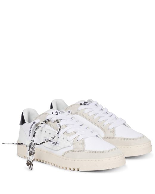 Off-White c/o Virgil Abloh White Sneakers 5.0 mit Velourslederbesatz