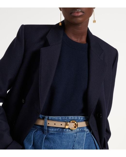 Loewe Brown Guertel Pebble Aus Leder