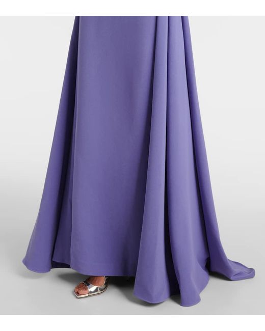Solace London Blue Shayla Crepe Gown